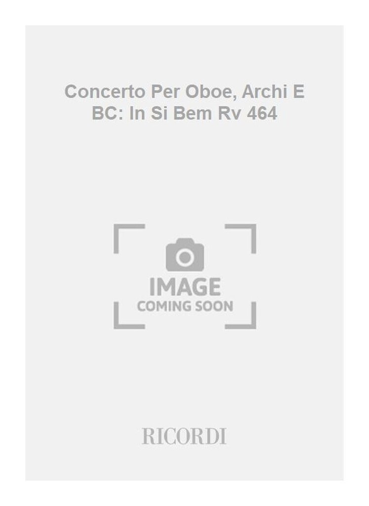 Concerti Per Ob., Archi E B.C.:
